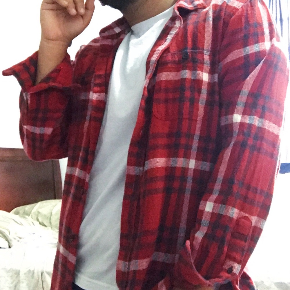 Old Navy Red Flannel with Two Front Pockets